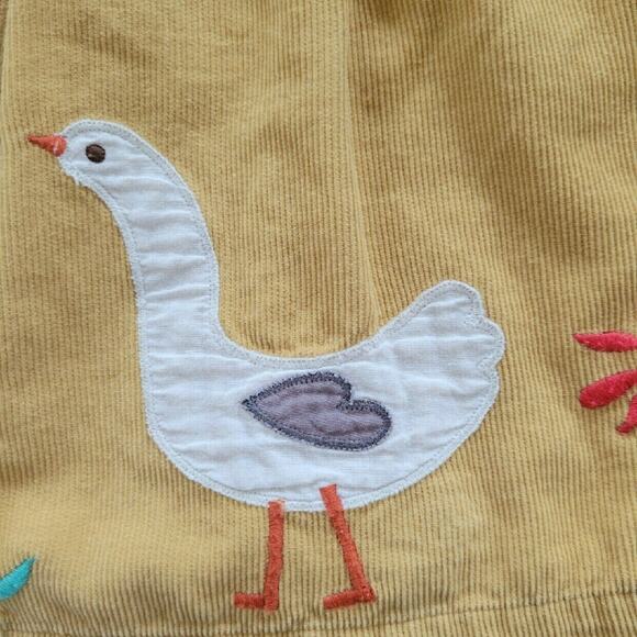 Mini Boden Yellow Corduroy Goose Pinnie - Picture 5 of 7